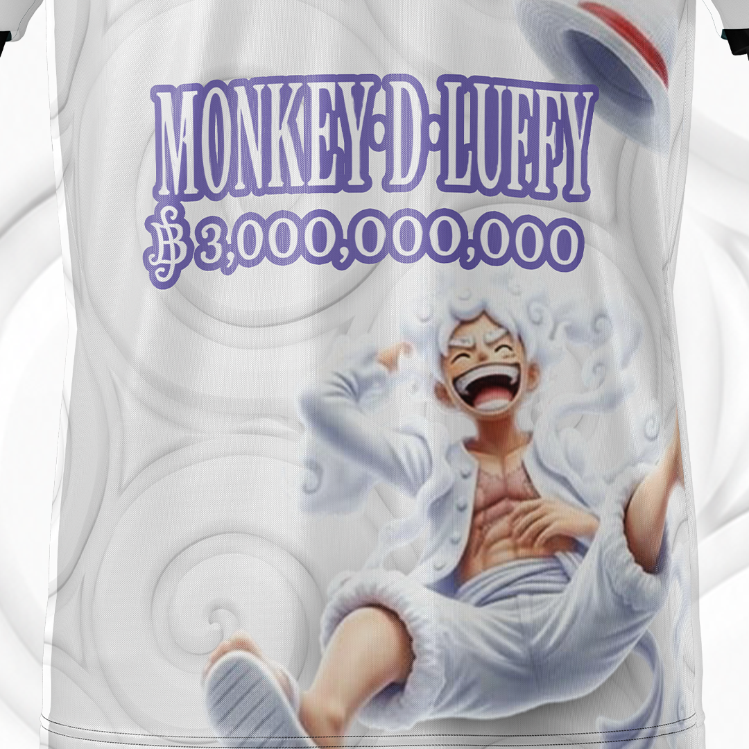 Maillot Luffy Nika — Gear 5 | BLANC | Édition Limitée