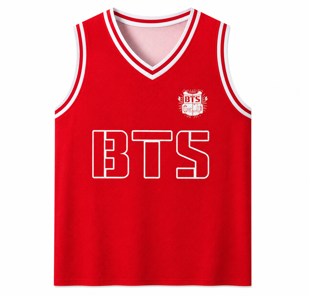 BTS Red Basketball Jersey Fan Made Arirang  World Tour 2026 Kpop ARMY Merch Custom Name Number