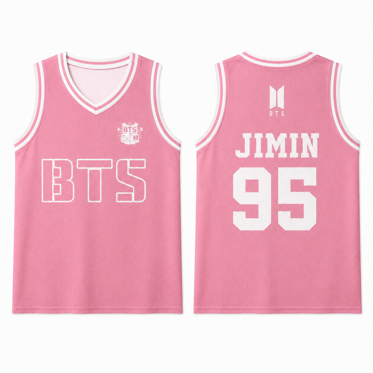 BTS Pink Basketball Jersey Fan Made Arirang  World Tour 2026 Kpop ARMY Merch Custom Name Number