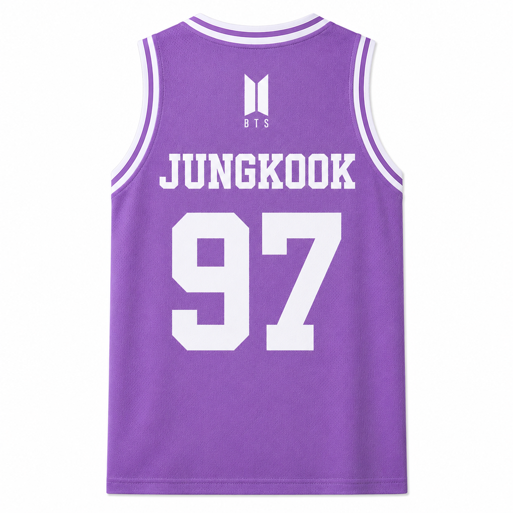 BTS Purple Basketball Jersey Fan Made Arirang  World Tour 2026 Kpop ARMY Merch