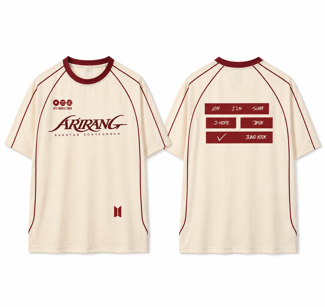 JERSEY FAN BTS World Tour “ARIRANG” Jersey – Cream Edition