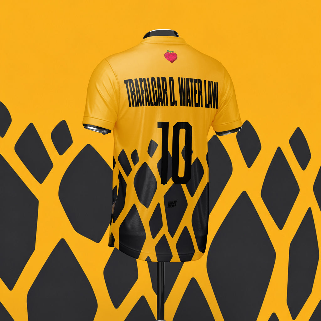 Maillot Trafalgar D. Water Law — Surgeon of Death | Jaune & Noir | Édition Limitée