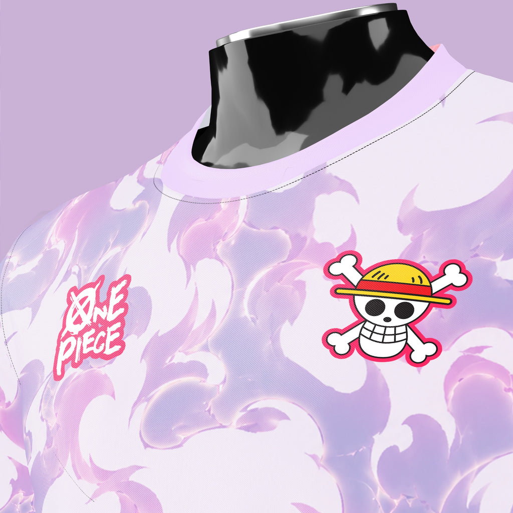 Maillot Monkey D. Luffy — Gear 5 | Édition Limitée | Blanc & Violet