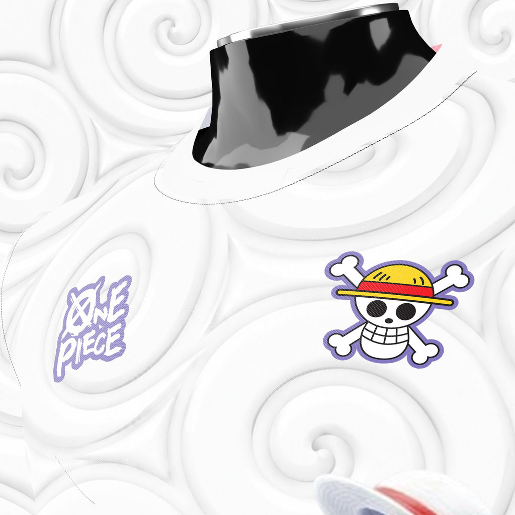Maillot Luffy Nika — Gear 5 | BLANC | Édition Limitée