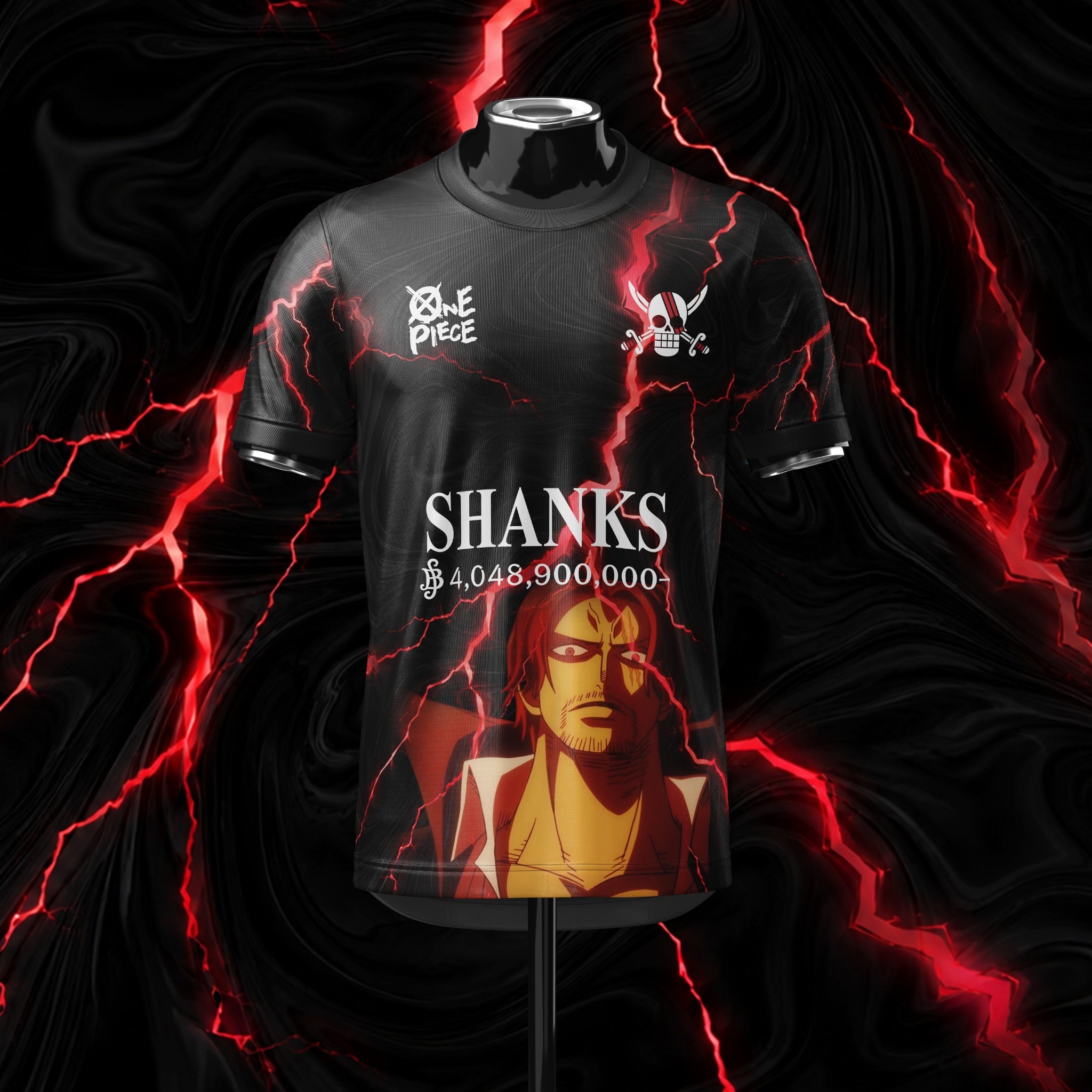 Maillot Shanks le Roux — Yonko | Noir & Rouge | Édition Limitée