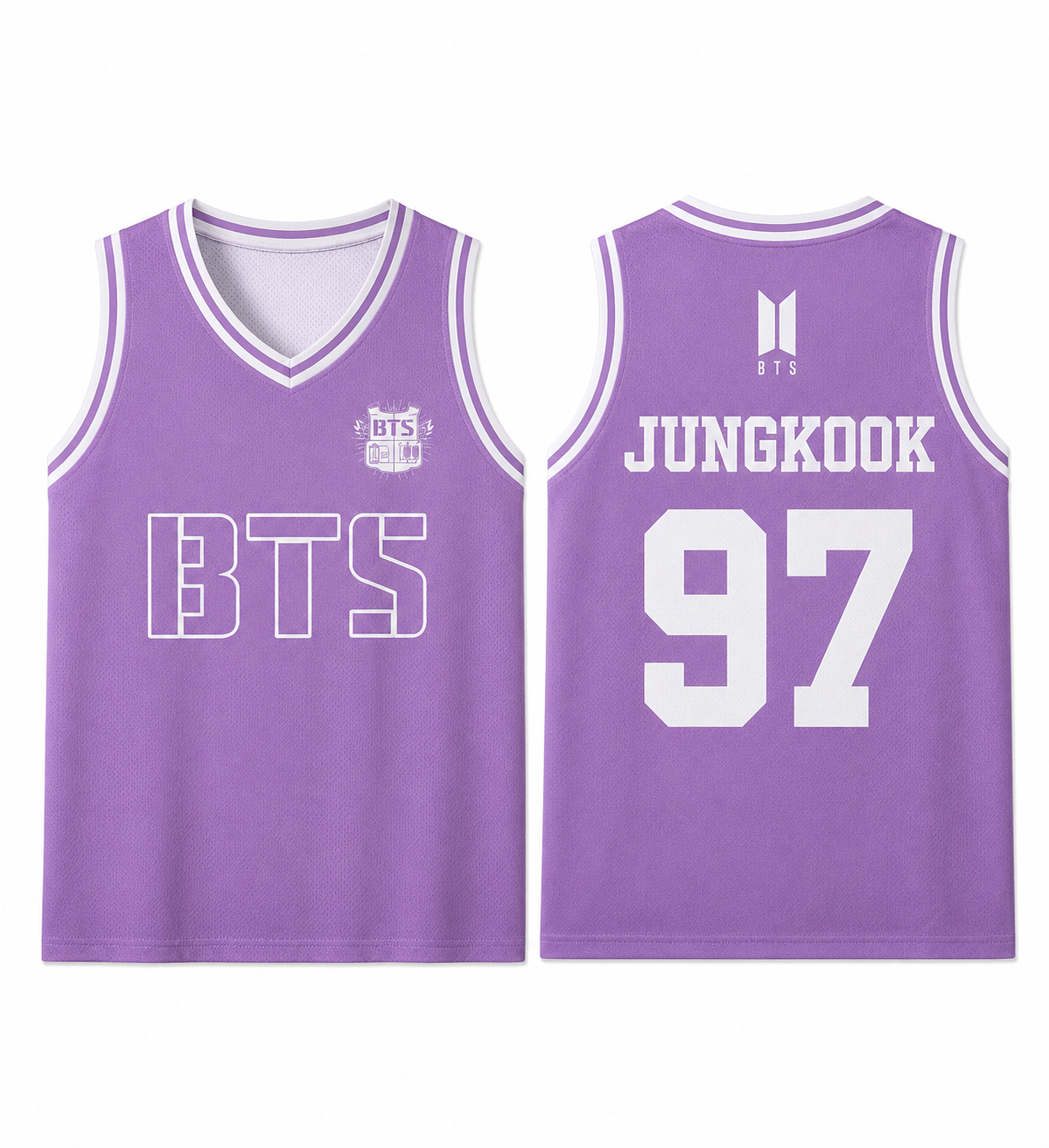 BTS Purple Basketball Jersey Fan Made Arirang  World Tour 2026 Kpop ARMY Merch