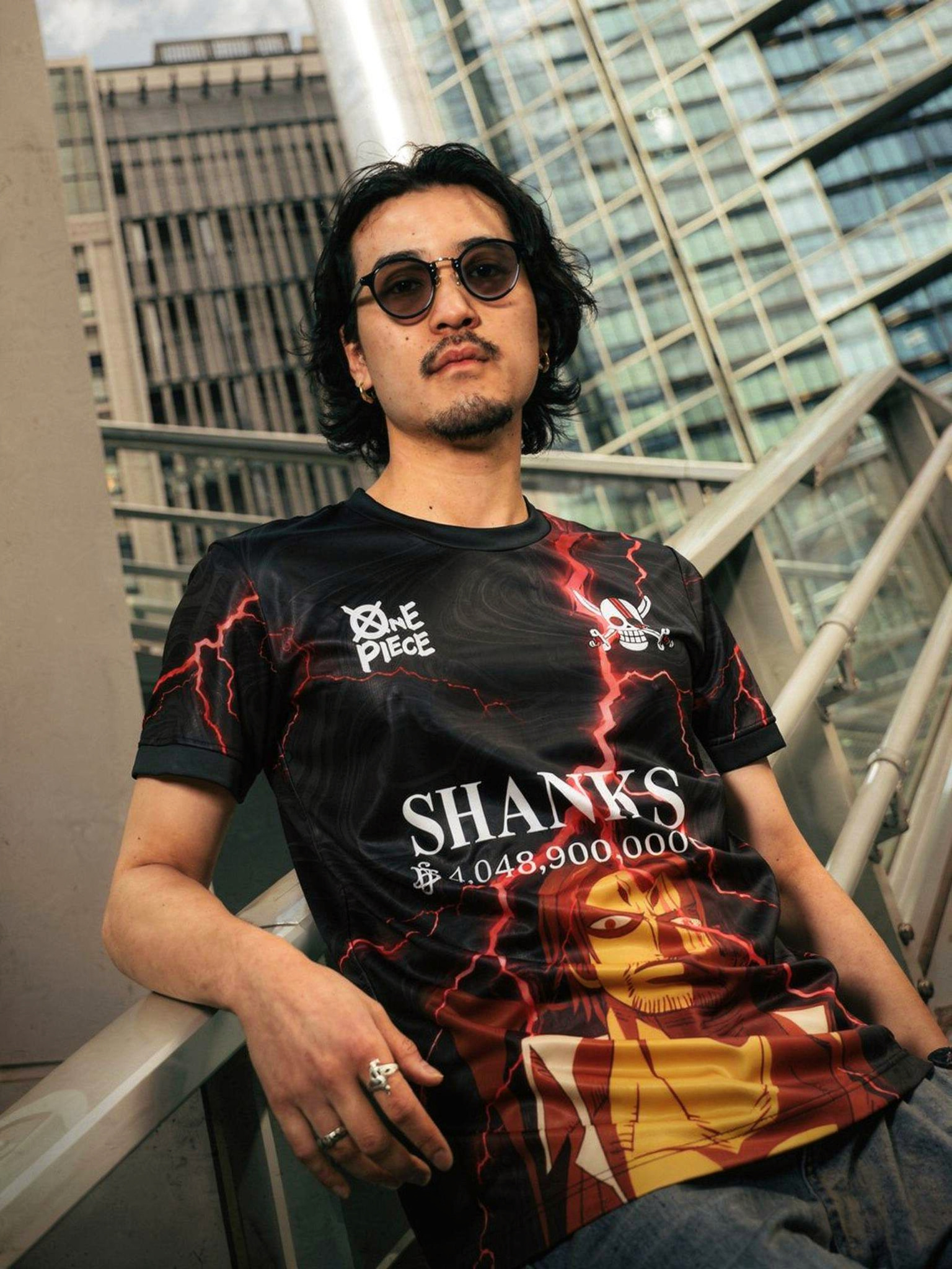 Maillot Shanks le Roux — Yonko | Noir & Rouge | Édition Limitée