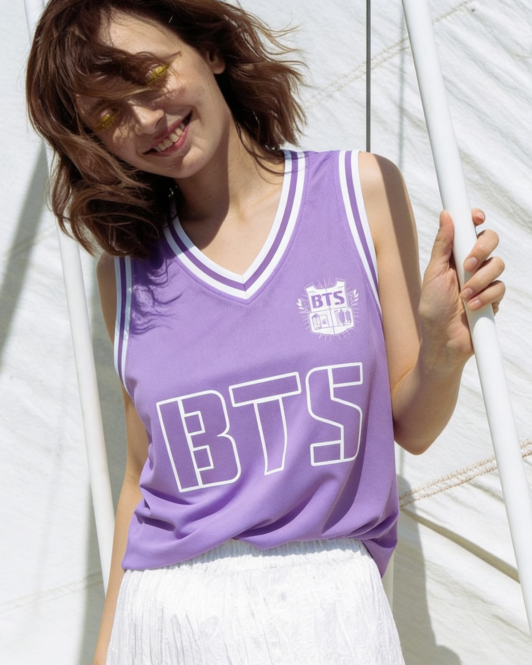 BTS Purple Basketball Jersey Fan Made Arirang  World Tour 2026 Kpop ARMY Merch