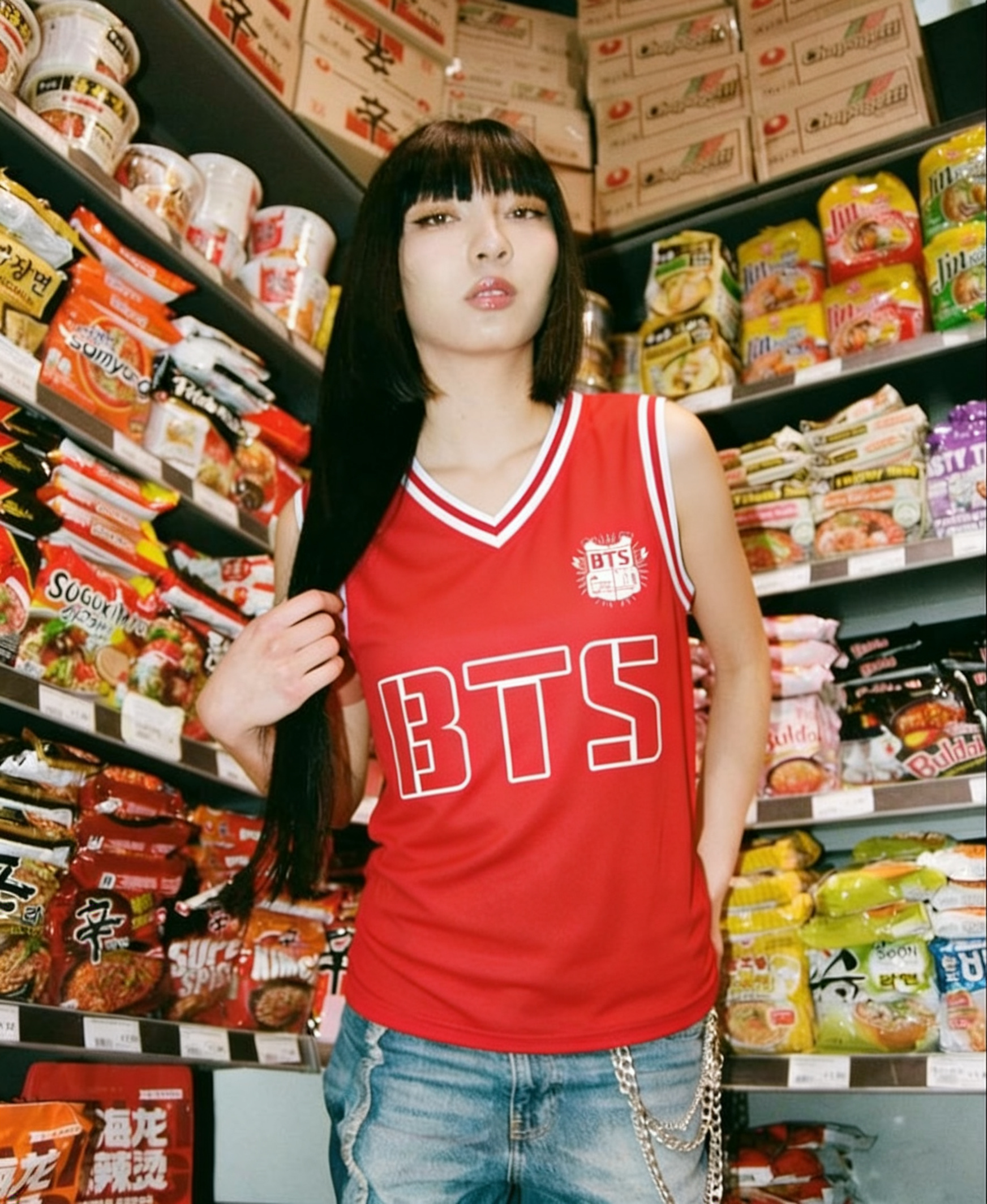 BTS Red Basketball Jersey Fan Made Arirang  World Tour 2026 Kpop ARMY Merch Custom Name Number